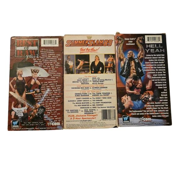 World Wrestling Federation (Lot Of 3) VHS Videos  Summer Slam.89, Steve Austin - Picture 4 of 6